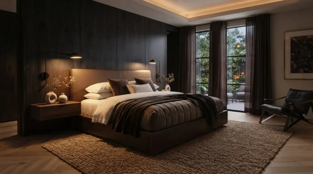 Black and brown bedroom decorating ideas
