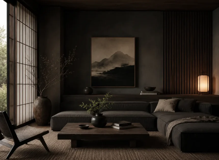 Dark Japandi Style: The Moody Interior Trend Taking Over Homes in 2026